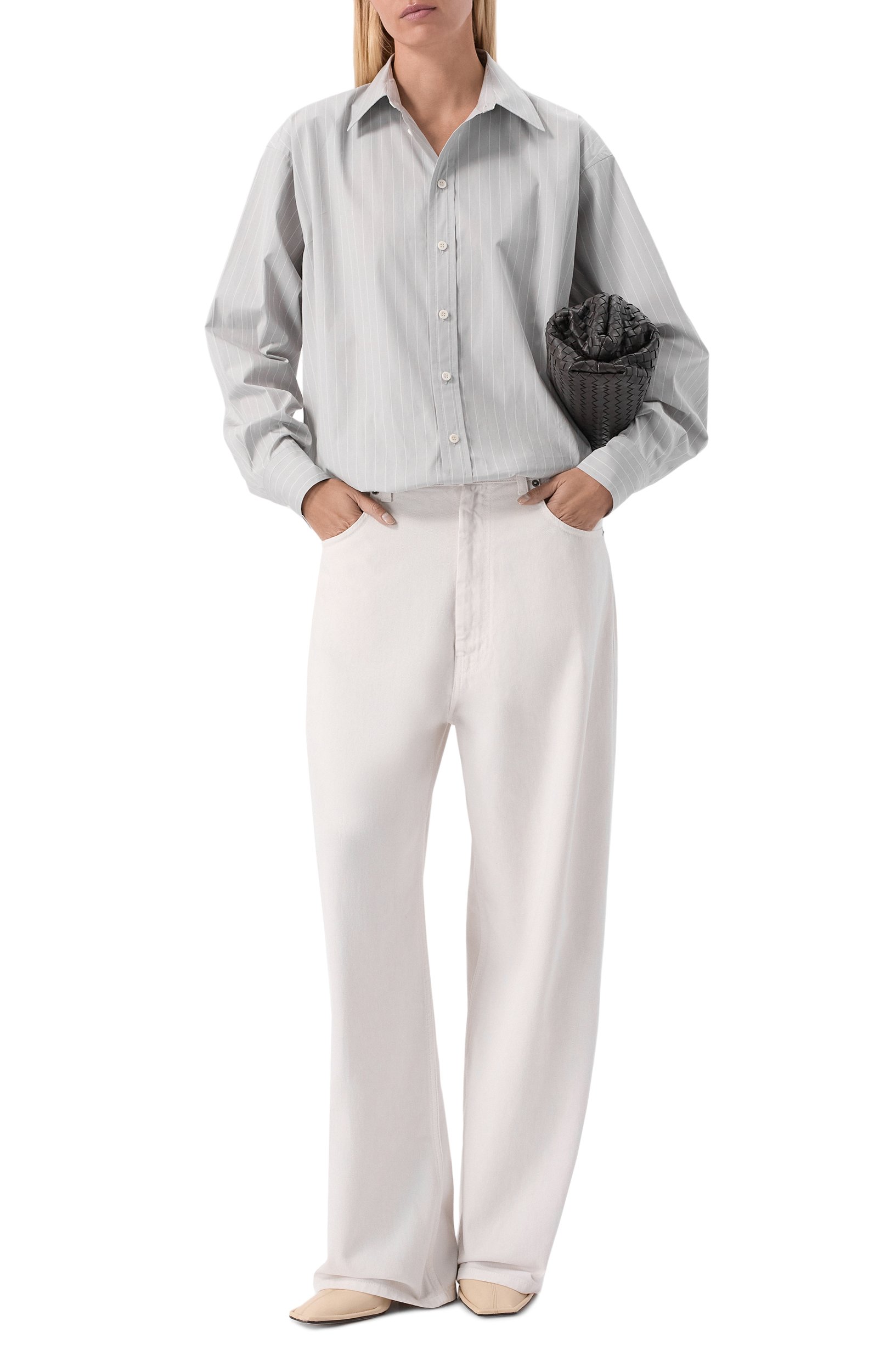 Джинсы PHOEBE PHILO белого цвета по цене 120000 руб., арт. AP31-C03131, фото 2 Джинсы PHOEBE PHILO, арт. AP31-C03131, фото 2