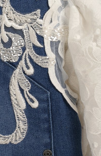 Джинсовая куртка с кружевной отделкой YUDASHKIN KIDS, арт. 219-KTGU-330013, фото 3