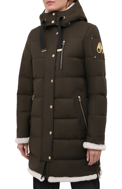 Пуховик MOOSE KNUCKLES хаки цвета по цене 134000 руб., арт. M39LP206G, фото 3 Пуховик MOOSE KNUCKLES, арт. M39LP206G, фото 3
