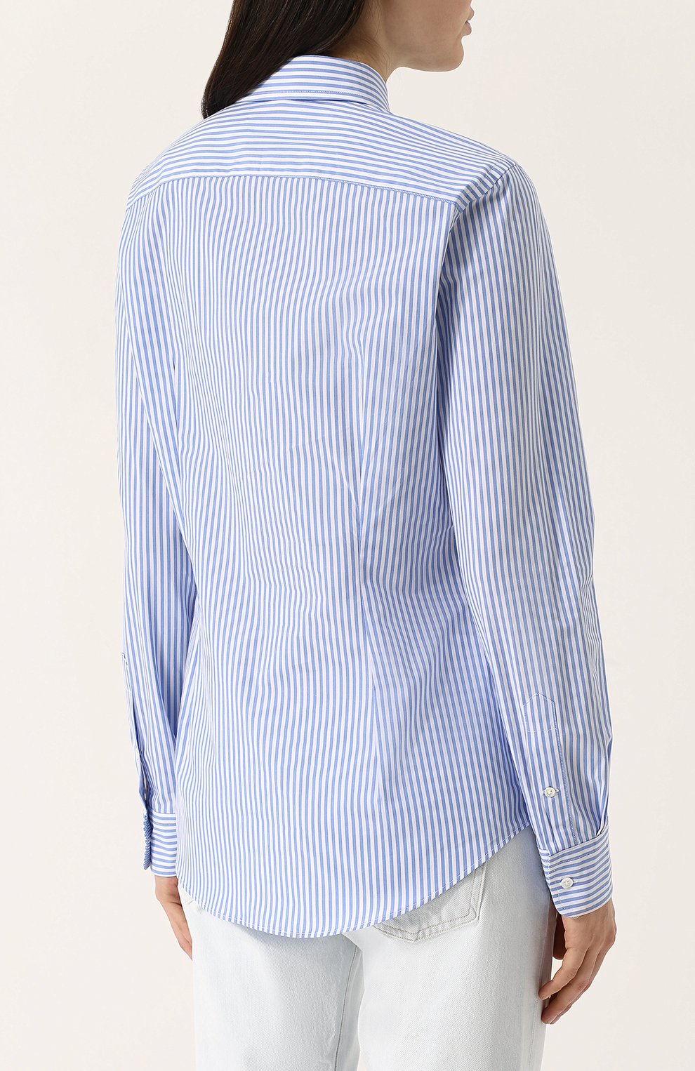 Хлопковая рубашка POLO RALPH LAUREN синего цвета по цене 14400 руб., арт. 211684070, фото 4 Хлопковая рубашка POLO RALPH LAUREN, арт. 211684070, фото 4