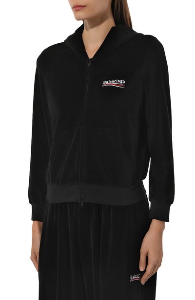 Хлопковая толстовка BALENCIAGA черного цвета по цене 231500 руб., арт. 769022/TPVJ8, фото 3 Хлопковая толстовка BALENCIAGA, арт. 769022/TPVJ8, фото 3