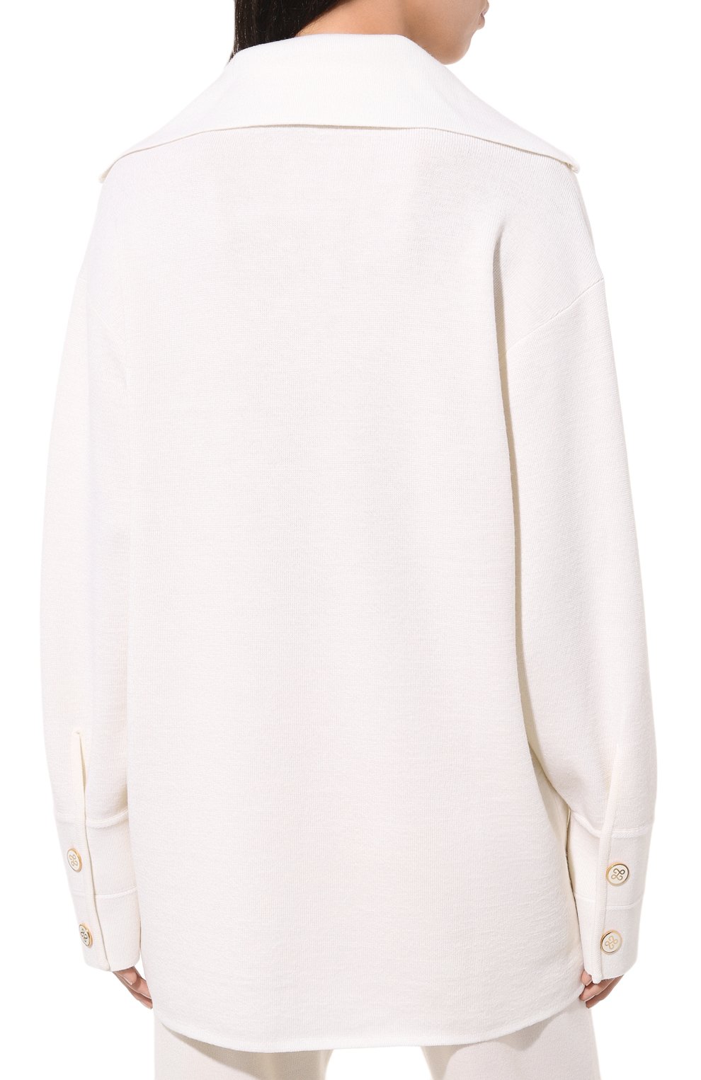 Кардиган из шерсти и вискозы AND THE BRAND белого цвета по цене 64820 руб., арт. W25-SH011-1402-101, фото 4 Кардиган из шерсти и вискозы AND THE BRAND, арт. W25-SH011-1402-101, фото 4