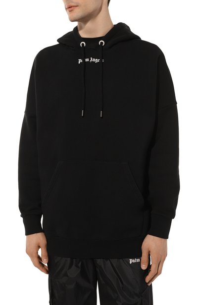 Хлопковое худи PALM ANGELS черного цвета по цене 68950 руб., арт. PMBB036C99FLE0031001, фото 3 Хлопковое худи PALM ANGELS, арт. PMBB036C99FLE0031001, фото 3