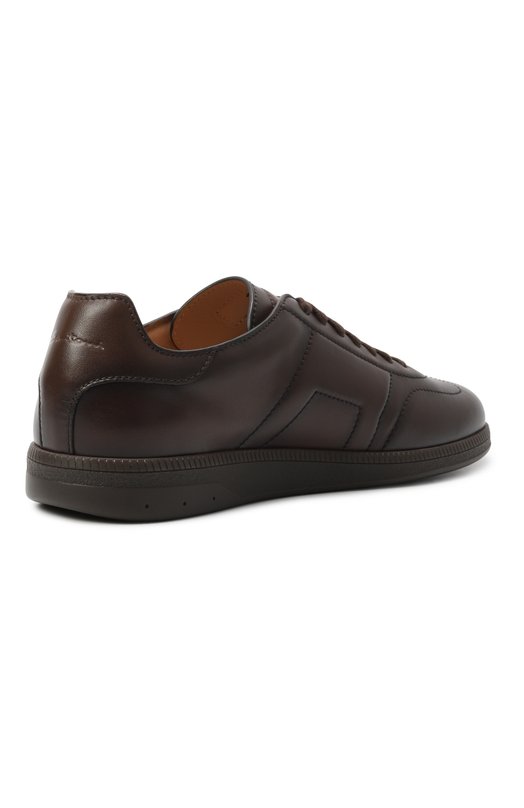 Кожаные кеды DBS-Olympic Santoni MBPG22072DKTK0IL Коричневый  MBPG22072DKTK0IL Фото 5