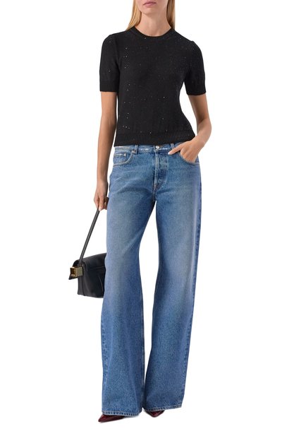 Хлопковый пуловер GRAN SASSO черного цвета по цене 35300 руб., арт. 13231/32430, фото 2 Хлопковый пуловер GRAN SASSO, арт. 13231/32430, фото 2