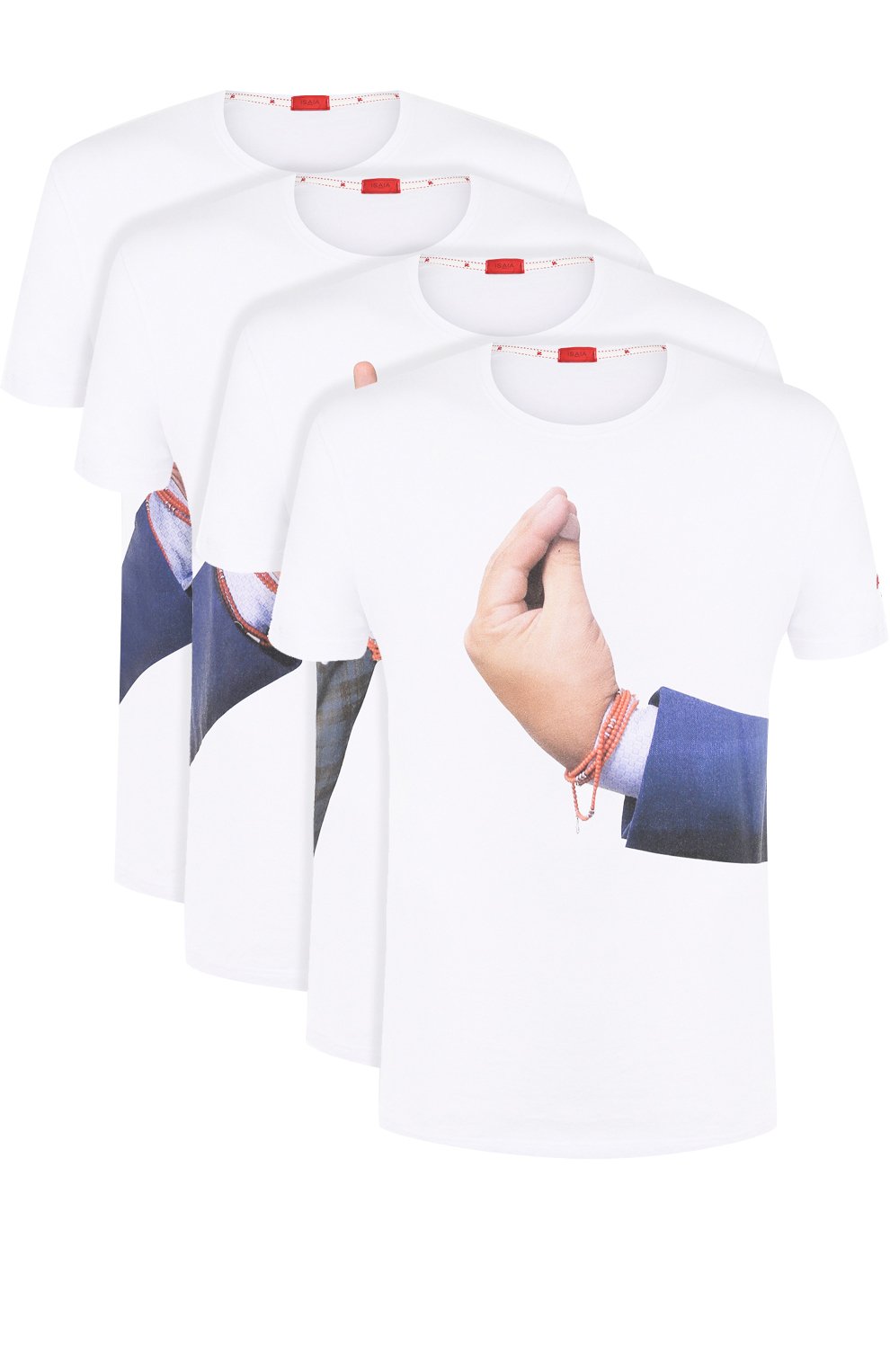 Комплект из четырех хлопковых футболок с принтом ISAIA, арт. SETMG1/TES01, фото 1