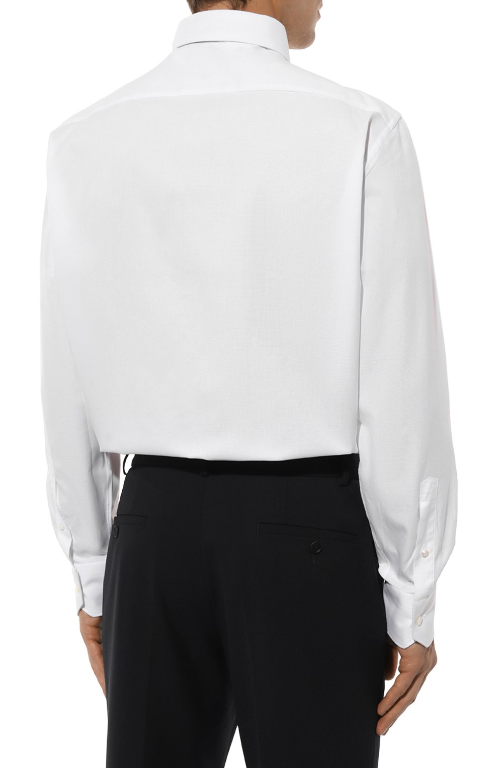 Хлопковая сорочка ZEGNA белого цвета по цене 43900 руб., арт. 703901A7/9MS0BA, фото 5 Хлопковая сорочка ZEGNA, арт. 703901A7/9MS0BA, фото 5