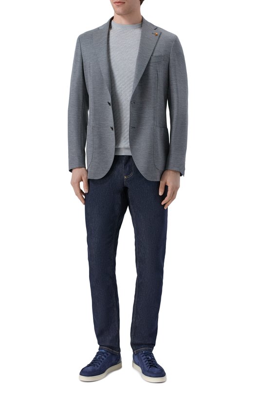 Шелковый джемпер Andrea Campagna SU26SE350-00/FSE26 Серый  SU26SE350-00/FSE26 Фото 2