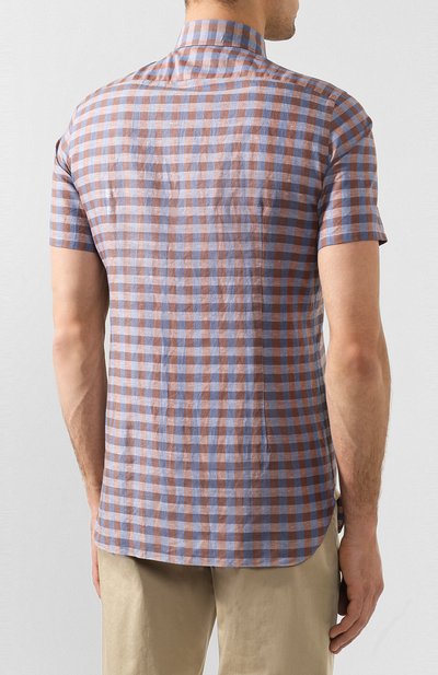 Рубашка изо льна и хлопка LUIGI BORRELLI, арт. EV08/NAND0 SS/TS9191, фото 4