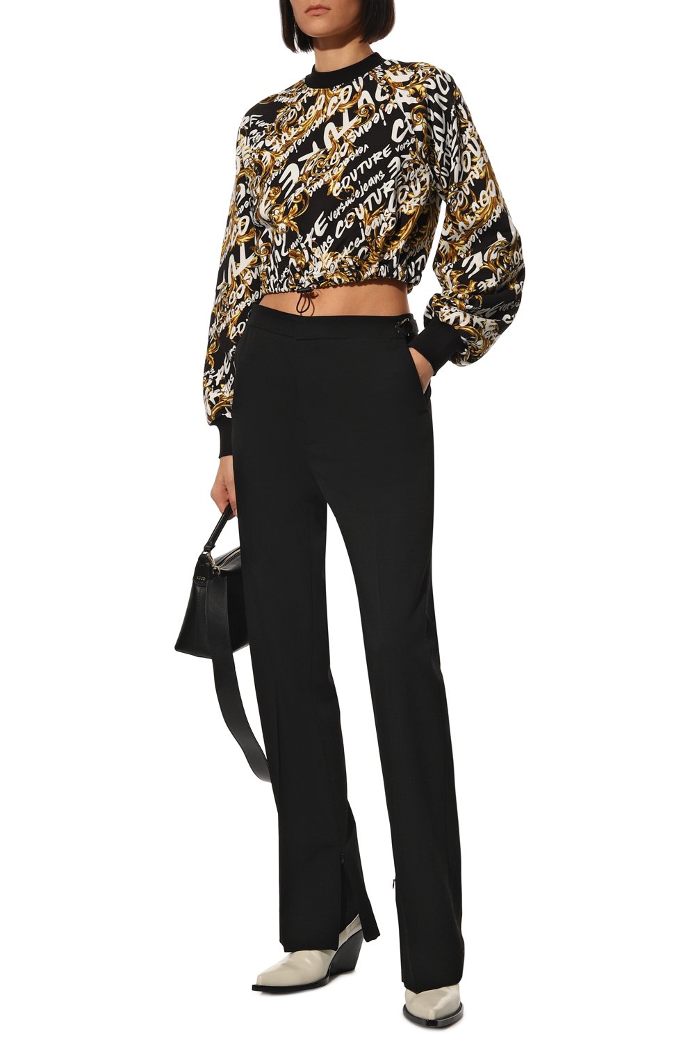 Хлопковый свитшот VERSACE JEANS COUTURE разноцветного цвета по цене 35250 руб., арт. 73HAI3A1-73DP301 EASY FELPA GARZATA PR./FS048, фото 2 Хлопковый свитшот VERSACE JEANS COUTURE, арт. 73HAI3A1-73DP301 EASY FELPA GARZATA PR./FS048, фото 2