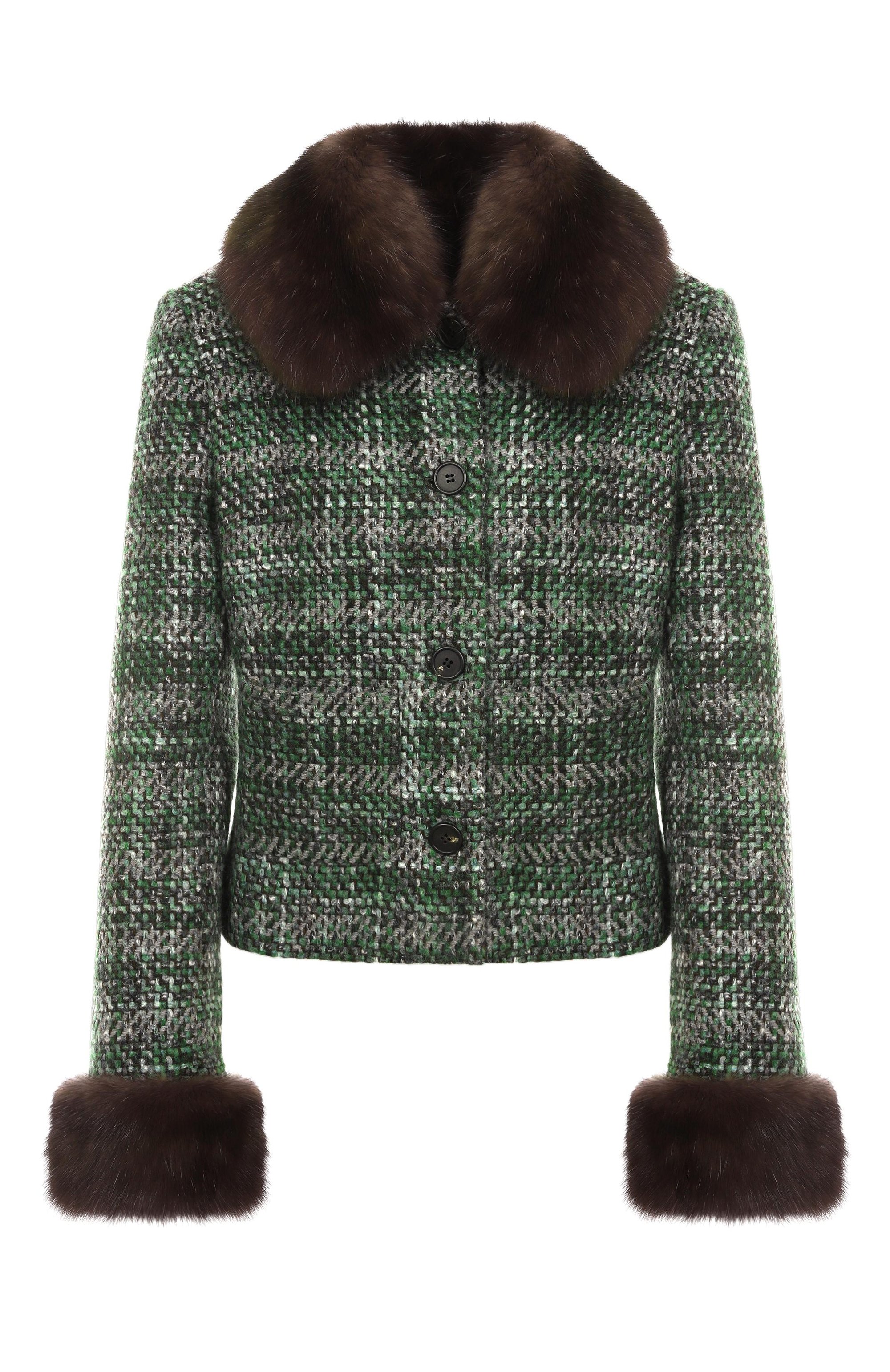 Жакет из кашемира и шелка с отделкой из соболя MVST, арт. M25.1PW.J005/13441, фото 1