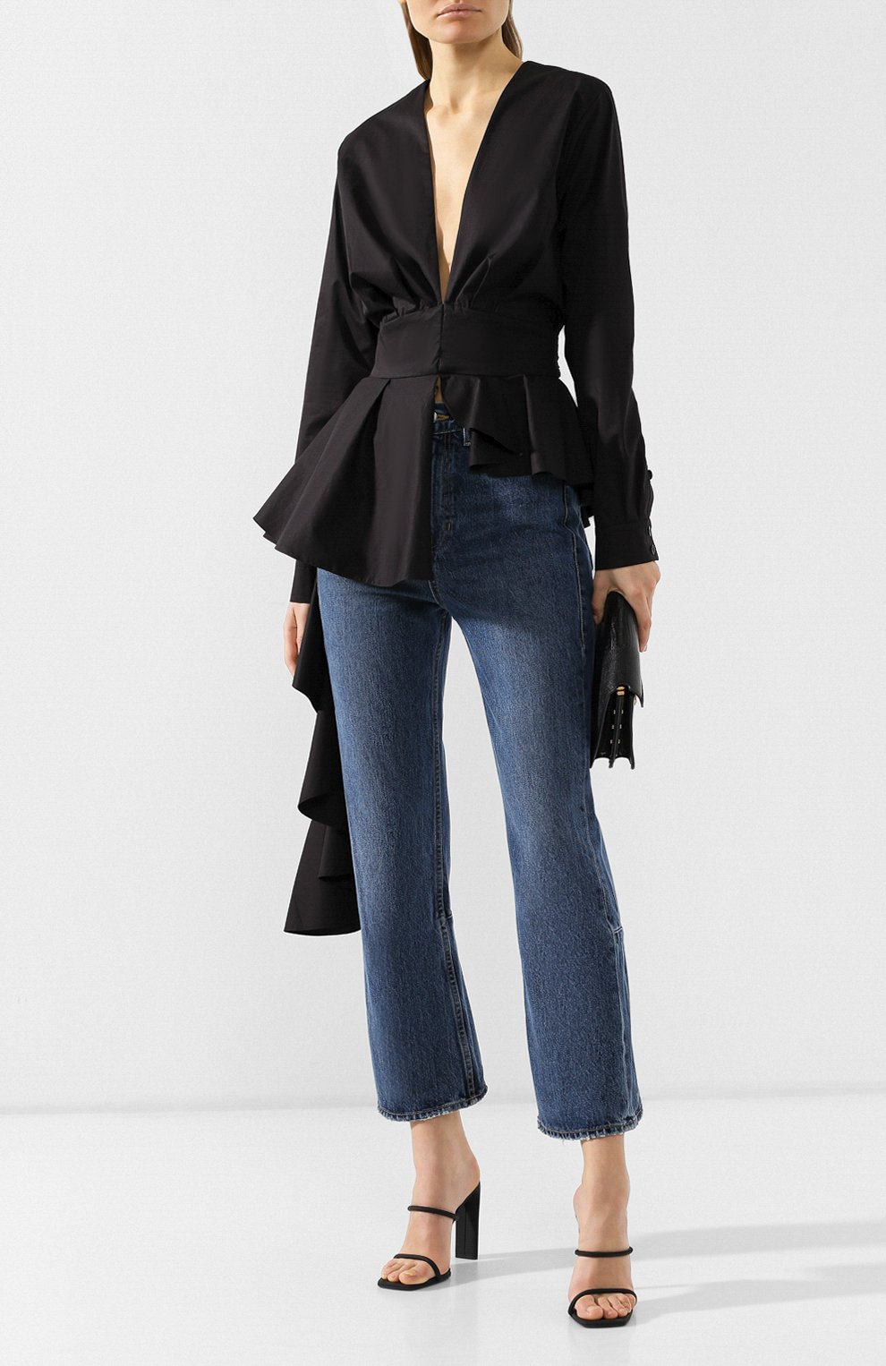 Джинсы PROENZA SCHOULER голубого цвета по цене 28800 руб., арт. WL1919088-DC028, фото 2 Джинсы PROENZA SCHOULER, арт. WL1919088-DC028, фото 2