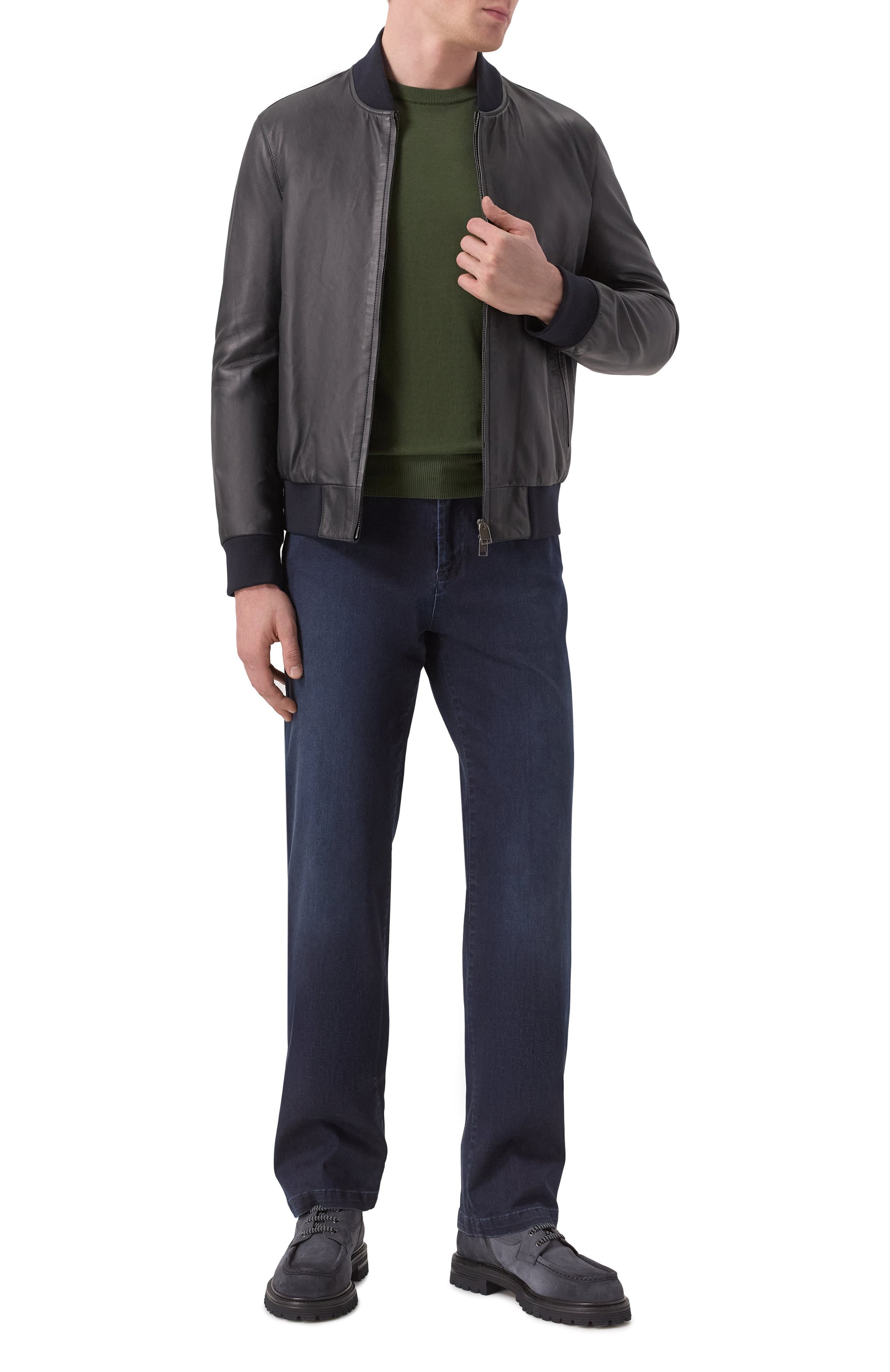 Кожаный бомбер BRIONI, арт. PLAD0L/0A730, фото 2