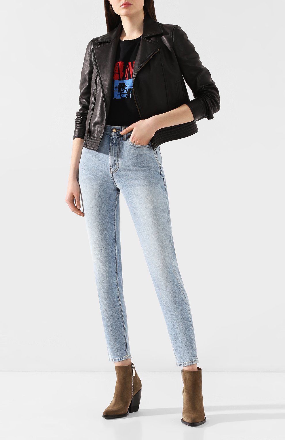 Хлопковая футболка SAINT LAURENT, арт. 614279/YBRW2, фото 2