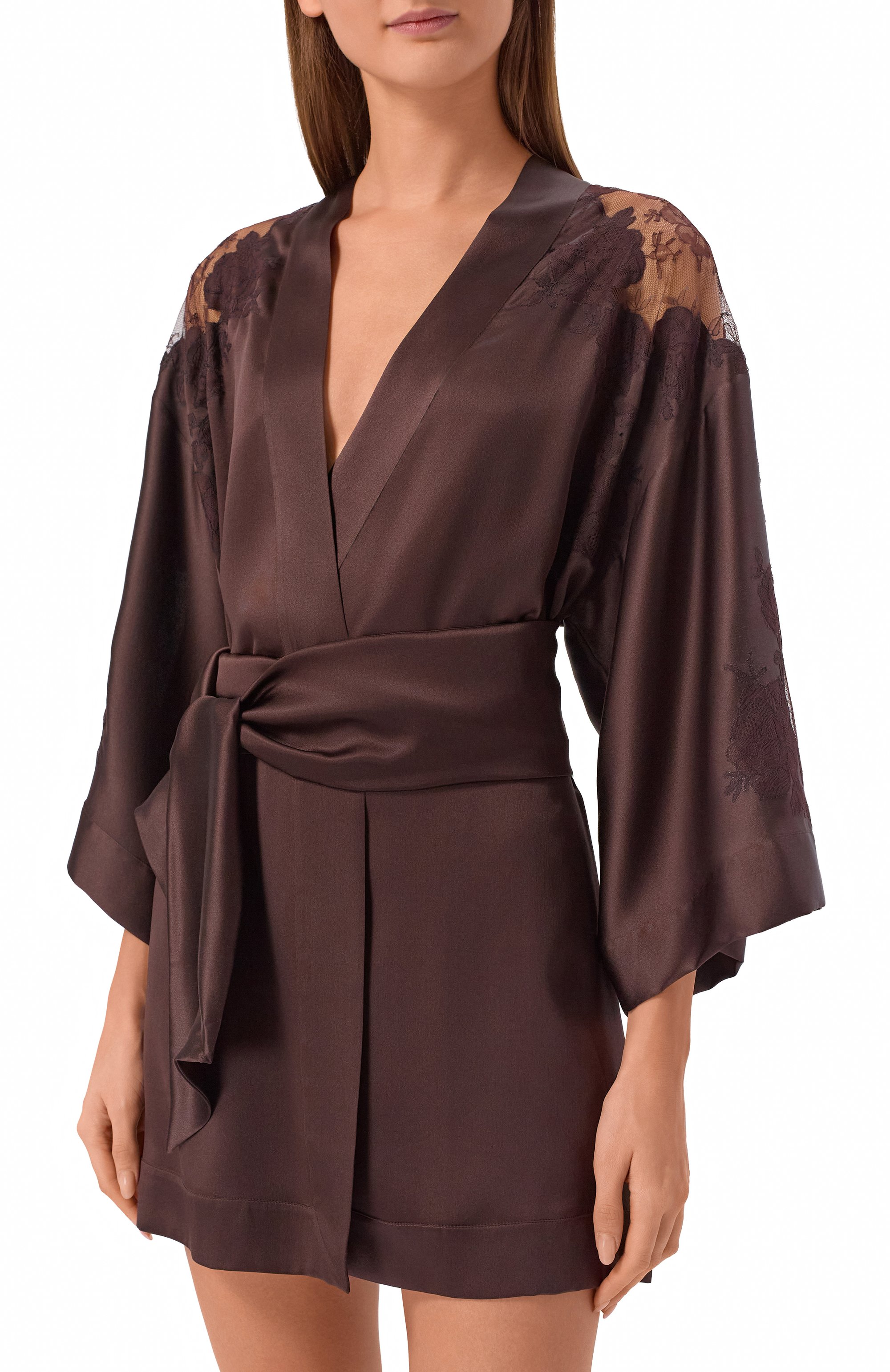 Шелковый халат CARINE GILSON, арт. AL0928AS, фото 3