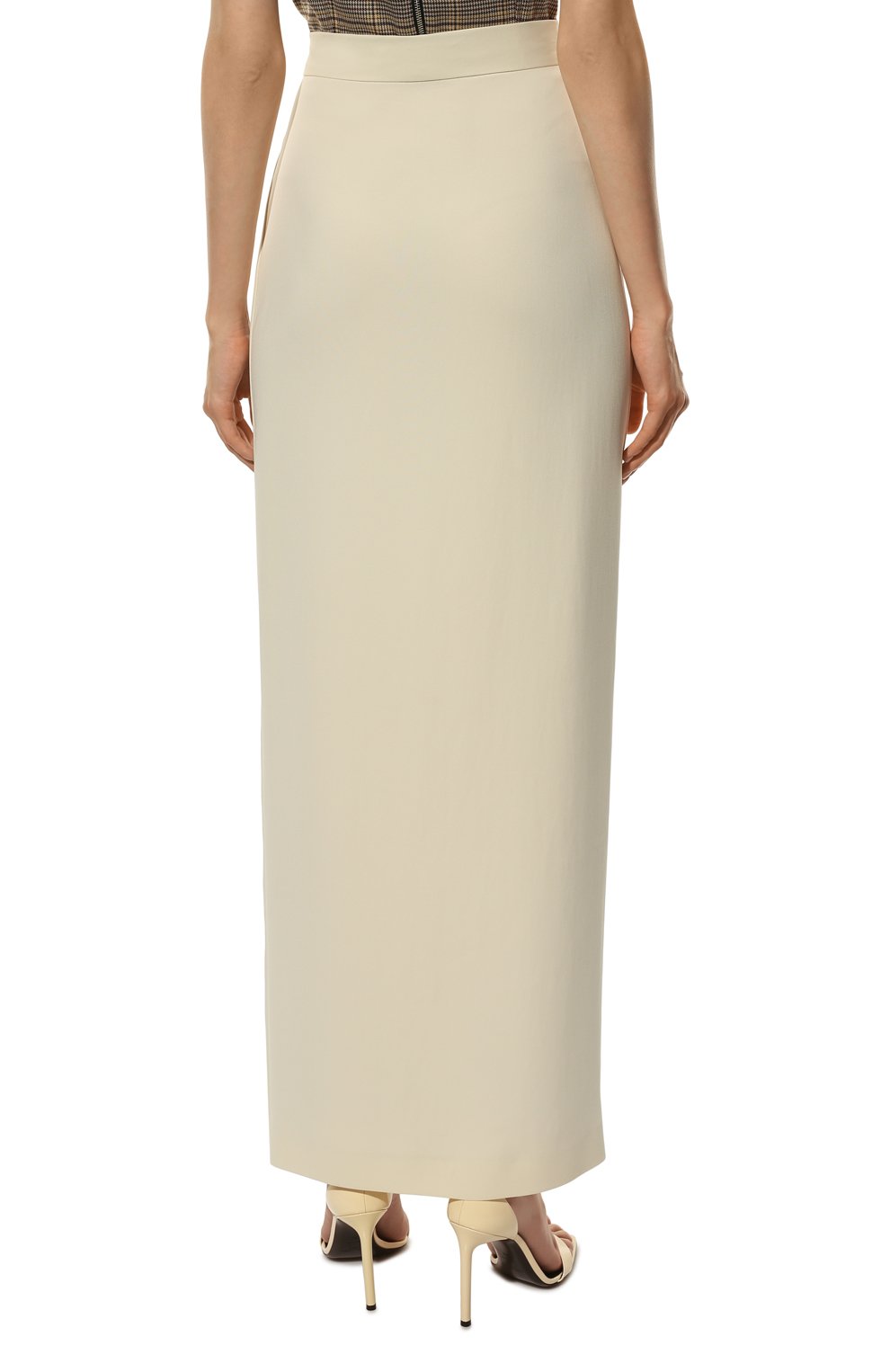 Юбка из вискозы и шелка TEGIN кремового цвета по цене 60000 руб., арт. SS2302A, фото 4 Юбка из вискозы и шелка TEGIN, арт. SS2302A, фото 4