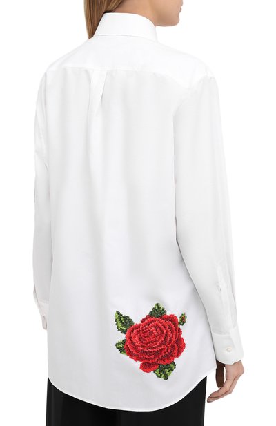 Рубашка из хлопка и шелка DOLCE & GABBANA, арт. F5006Z/FUMWI, фото 4