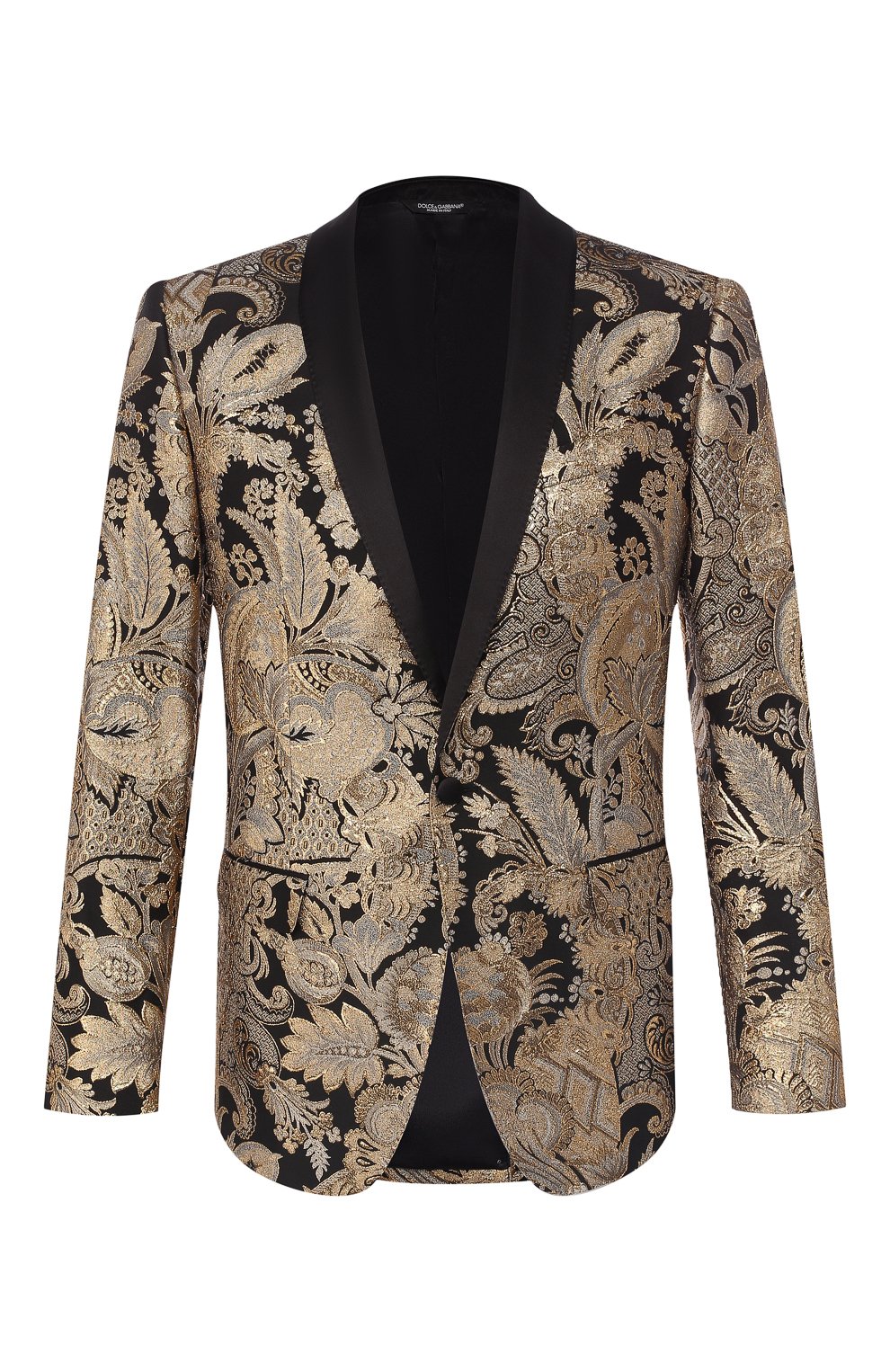 Однобортный пиджак DOLCE & GABBANA золотого цвета по цене 382500 руб., арт. G2JP9T/HJMAH, фото 1 Однобортный пиджак DOLCE & GABBANA, арт. G2JP9T/HJMAH, фото 1