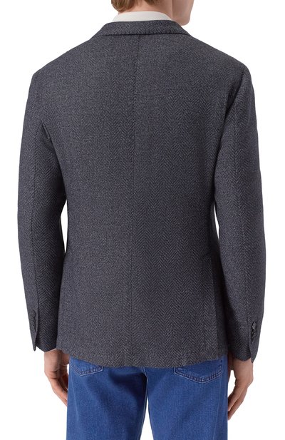 Пиджак из шерсти и хлопка L.B.M. 1911 темно-серого цвета по цене 98550 руб., арт. 2887/55515, фото 5 Пиджак из шерсти и хлопка L.B.M. 1911, арт. 2887/55515, фото 5