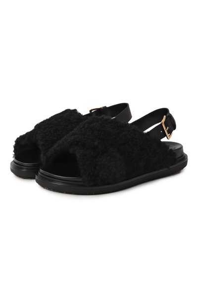 Женские сандалии fussbett из овчины MARNI, арт. FBMS005801/P9093