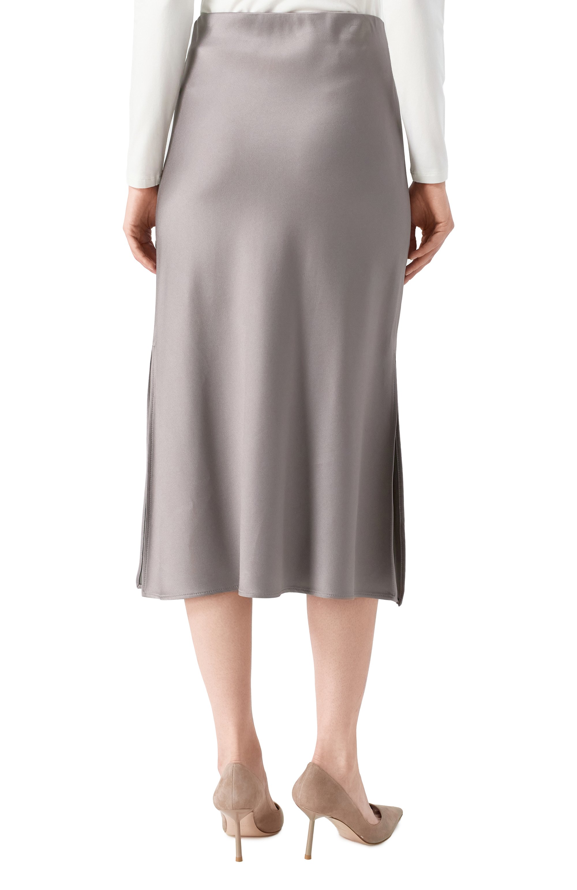 Атласная юбка BRUNELLO CUCINELLI, арт. MPH38G3414, фото 4