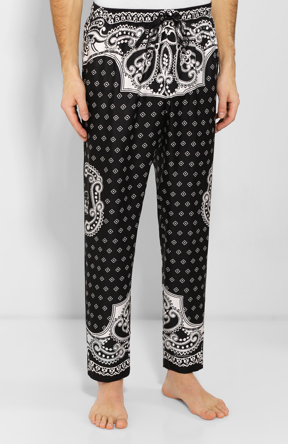 Шелковые домашние брюки DOLCE & GABBANA, арт. GYB0HT/FI1KU, фото 3
