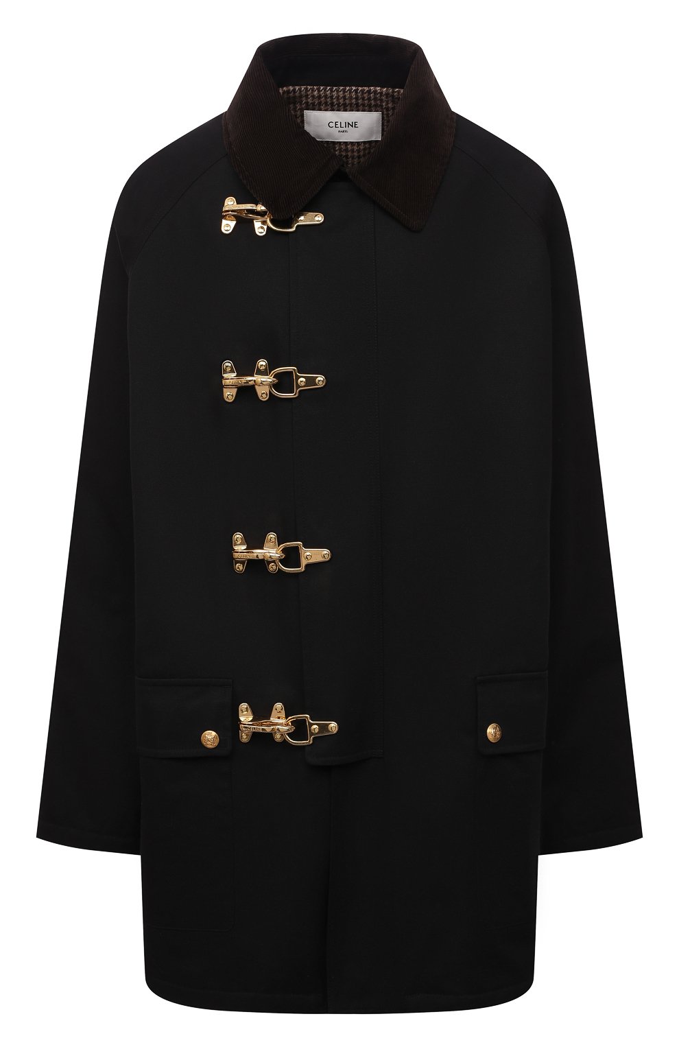 Хлопковая куртка CELINE черного цвета по цене 277500 руб., арт. 2W476365P, фото 1 Хлопковая куртка CELINE, арт. 2W476365P, фото 1
