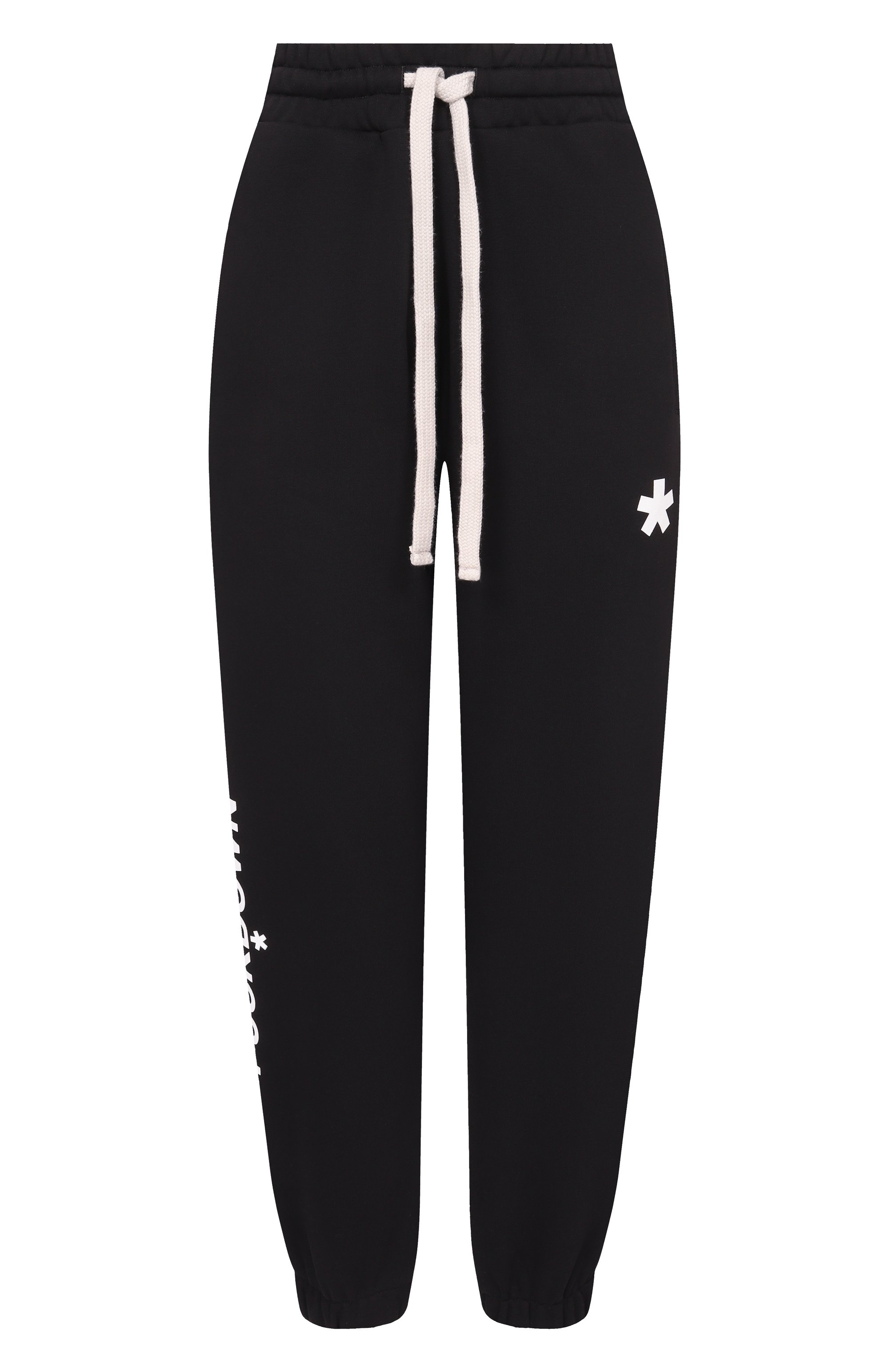 Хлопковые джоггеры COMME DES FUCKDOWN черного цвета по цене 13500 руб., арт. CFABW01557, фото 1 Хлопковые джоггеры COMME DES FUCKDOWN, арт. CFABW01557, фото 1