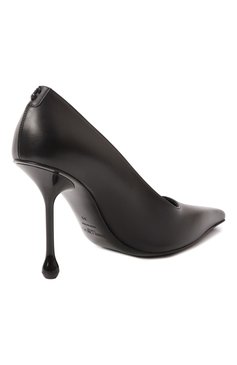 Женские кожаные туфли ixia 95 JIMMY CHOO черного цвета, арт. IXIA 95/CLF | Фото 5 (Драгоценные камни: Проставлено; Материал внешний: Натуральная кожа; Каблук высота: В�ысокий; Материал сплава: Проставлено; Материал внутренний: Натуральная кожа; Подошва: Плоская; Каблук тип: Фигурный)