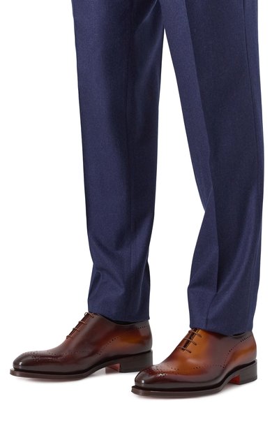 Кожаные оксфорды carter SANTONI коричневого цвета по цене 137500 руб., арт. MCCG18542MC8HFUL, фото 3 Кожаные оксфорды carter SANTONI, арт. MCCG18542MC8HFUL, фото 3