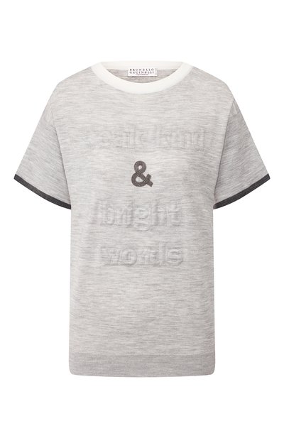 Футболка из смеси шерсти и кашемира BRUNELLO CUCINELLI, арт. M14812700P, фото 1