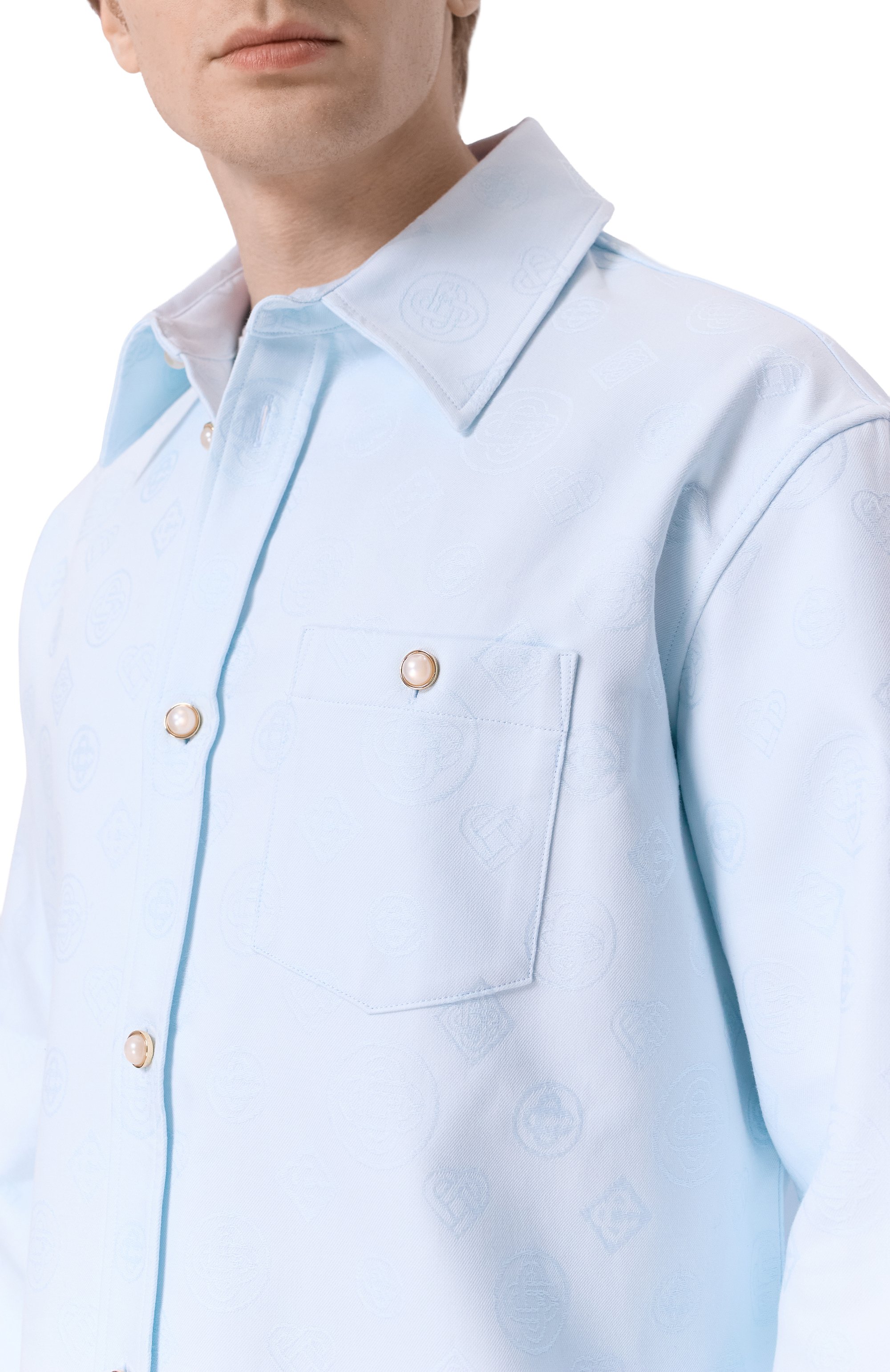 Хлопковая рубашка CASABLANCA, арт. M-AW25-JK-419-01, фото 5