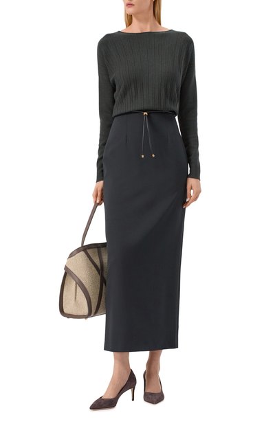 Пуловер из шерсти и шелка AGNONA, арт. K510018E/9D180NE, �фото 2