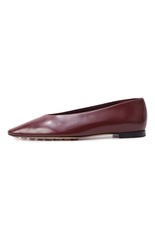 Кожаные балетки Sofia Bottega Veneta 827545/V3H90 Бордовый  827545/V3H90 Фото 4