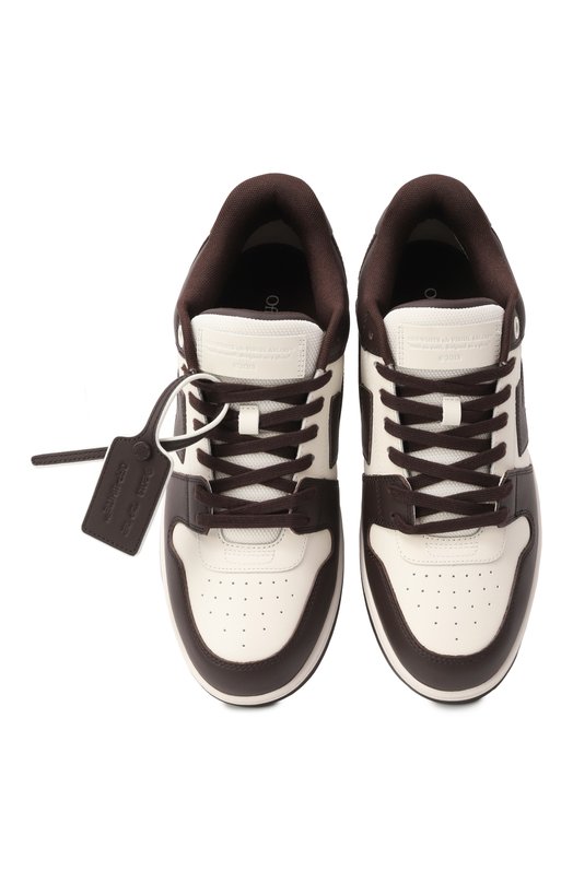 Кожаные кеды Out of Office Off-White 0MIA189S25LEA002 Коричневый  0MIA189S25LEA002 Фото 6