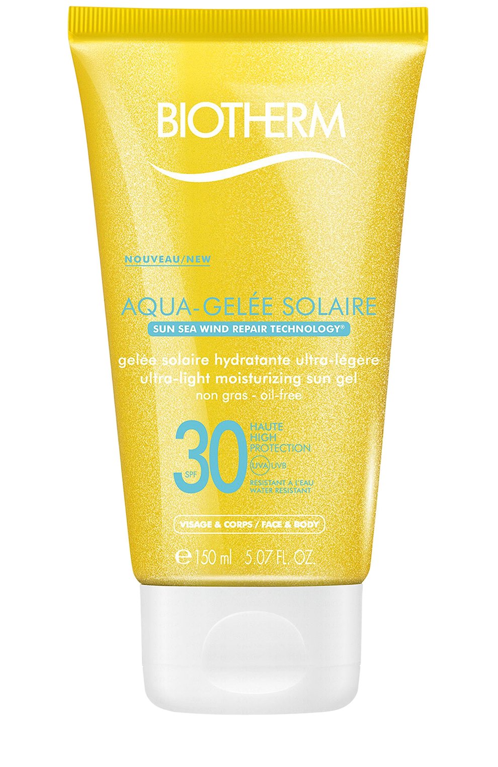 Легкий увлажняющий солнцезащитный гель aqua-gelée solaire с spf30 (150ml) BIOTHERM бесцветного цвета по цене 2250 руб., арт. 3614270201585, фото 1 Легкий увлажняющий солнцезащитный гель aqua-gelée solaire с spf30 (150ml) BIOTHERM, арт. 3614270201585, фото 1