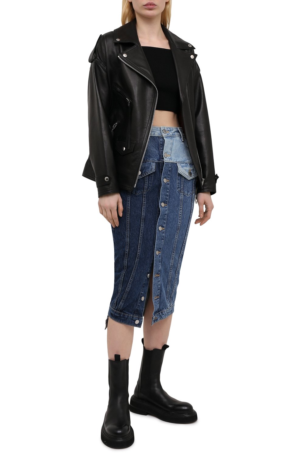 Джинсовая юбка REDVALENTINO, арт. VR0DD04G/5TT, фото 2