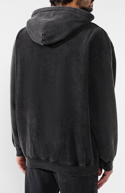 Хлопковое худи BALENCIAGA темно-серого цвета по цене 79950 руб., арт. 570811/TGV74, фото 4 Хлопковое худи BALENCIAGA, арт. 570811/TGV74, фото 4