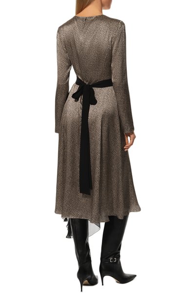 Шелковое платье CHAPURIN золотого цвета по цене 156250 руб., арт. D5/19162/27514-м/FW22-23, фото 4 Шелковое платье CHAPURIN, арт. D5/19162/27514-м/FW22-23, фото 4