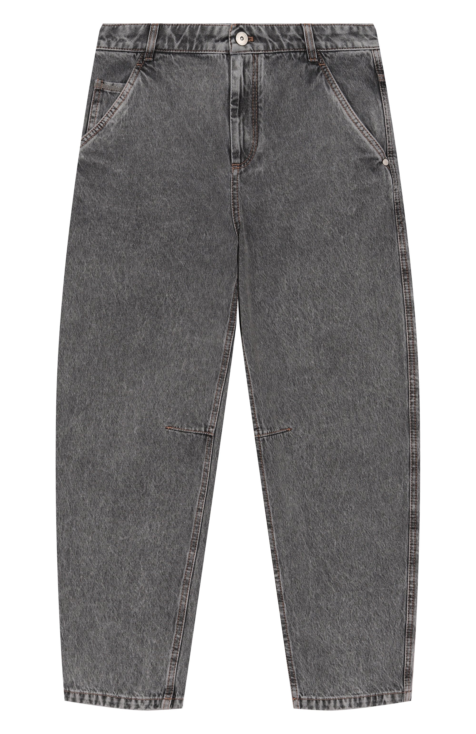 Джинсы BRUNELLO CUCINELLI серого цвета по цене 56850 руб., арт. BH188P648C, фото 1 Джинсы BRUNELLO CUCINELLI, арт. BH188P648C, фото 1