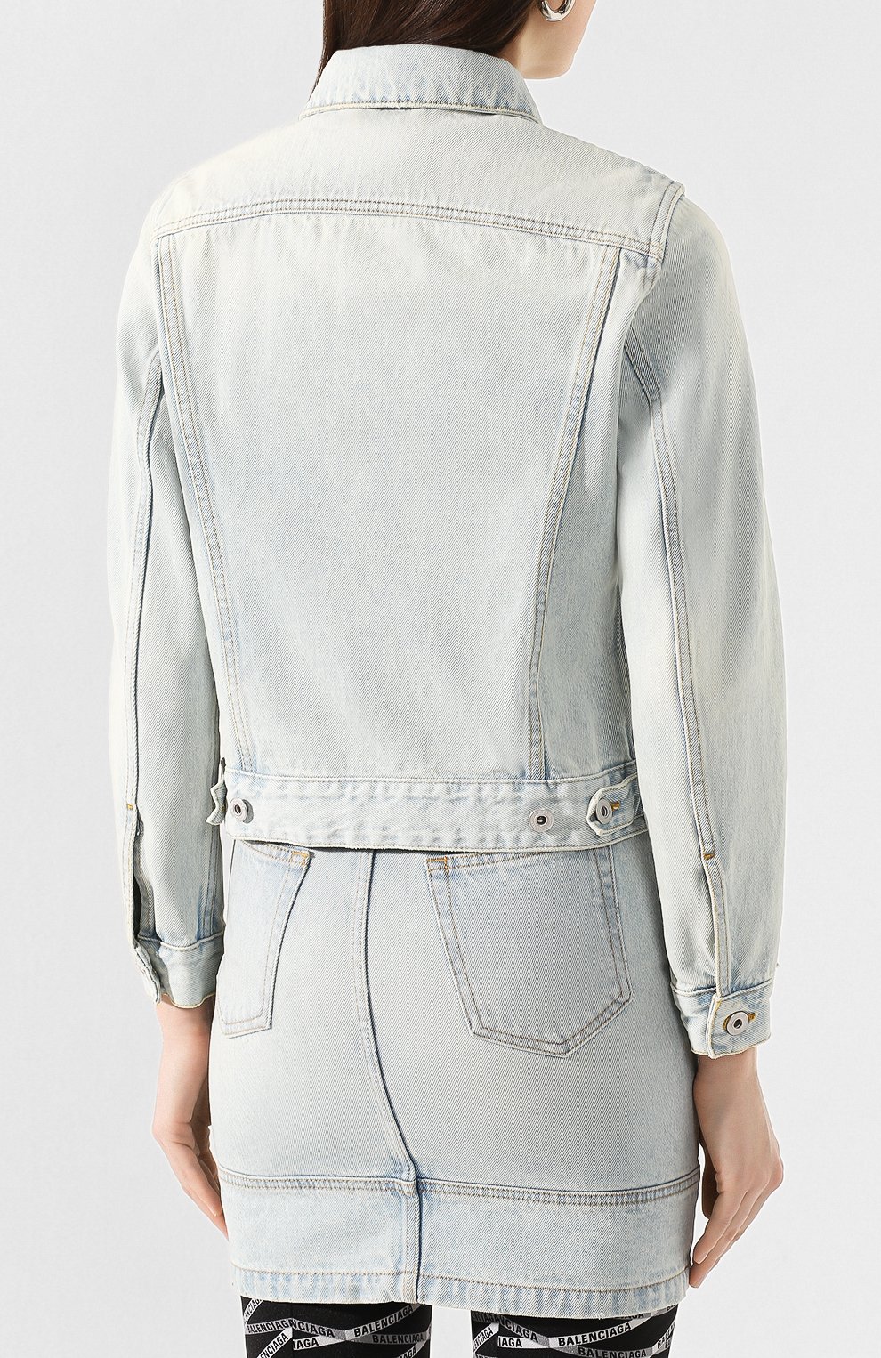 Джинсовая куртка OFF-WHITE голубого цвета по цене 68150 руб., арт. 0WYE012R207730687100, фото 4 Джинсовая куртка OFF-WHITE, арт. 0WYE012R207730687100, фото 4