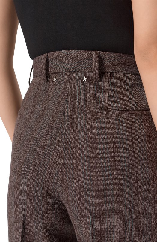 Шерстяные брюки Golden Goose Deluxe Brand GWP02463.P002094 Коричневый  GWP02463.P002094 Фото 5