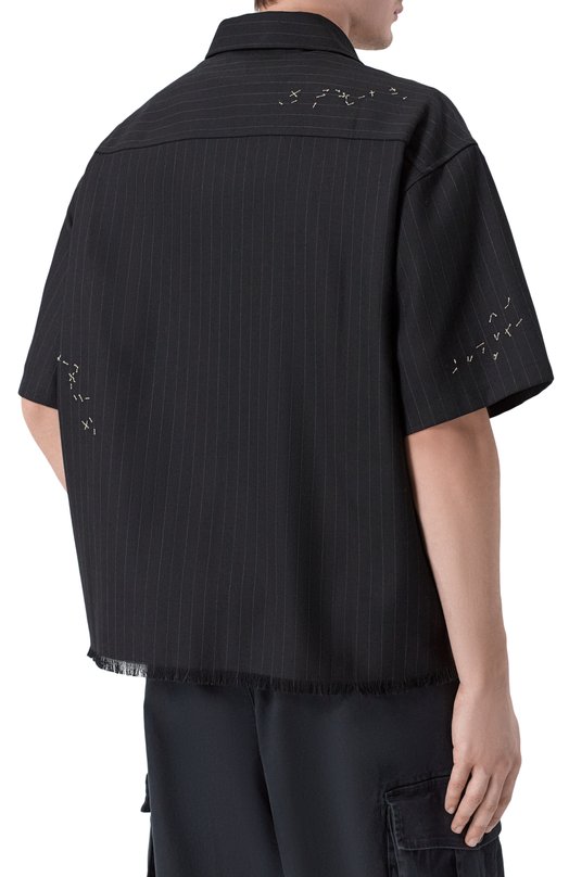 Рубашка из шерсти и вискозы DOMREBEL M G00MBAH/REGULAR SS SHIRT Чёрный  M G00MBAH/REGULAR SS SHIRT Фото 4