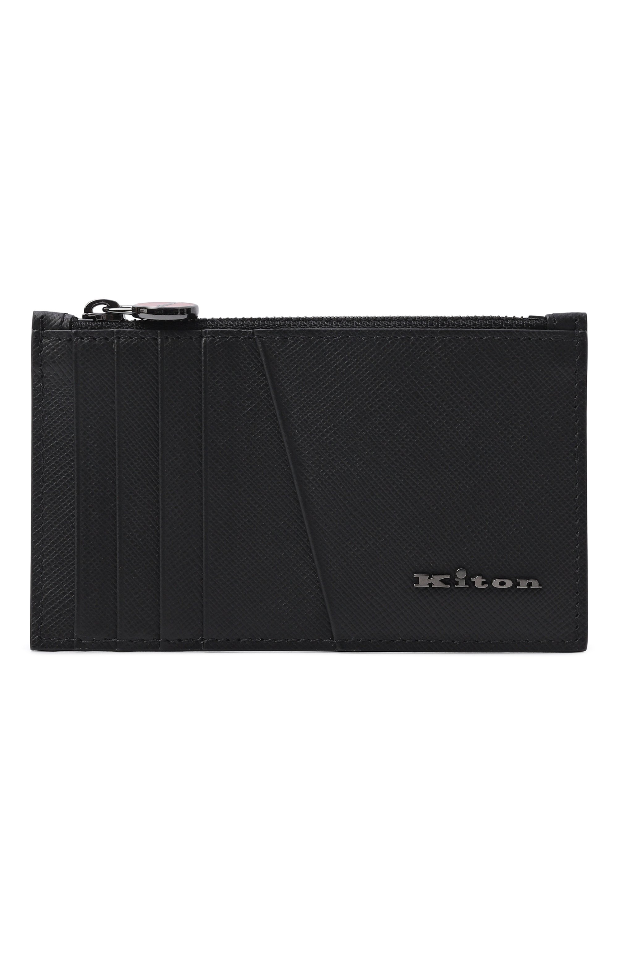 Кожаный футляр для кредитных карт KITON черного цвета по цене 36050 руб., арт. UPEA009N01269, фото 1 Кожаный футляр для кредитных карт KITON, арт. UPEA009N01269, фото 1