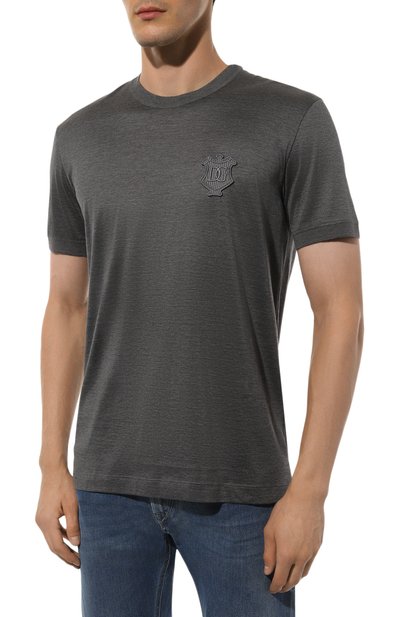 Футболка из шелка и хлопка DOLCE & GABBANA, арт. G8SA9Z/HU70J, фото 3