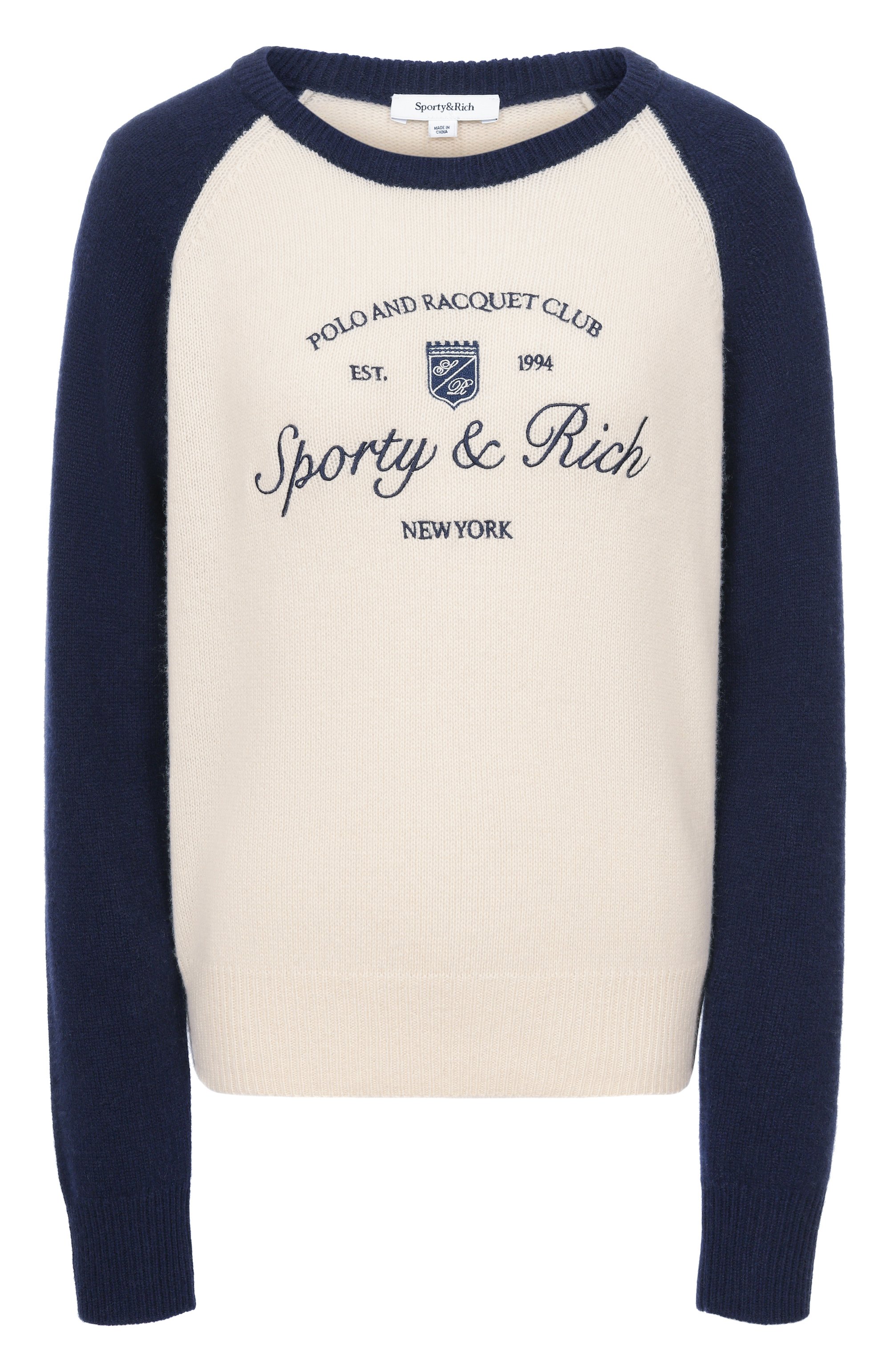 Пуловер из кашемира и шерсти SPORTY AND RICH, арт. WS07561412WH63, фото 1