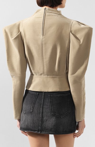 Хлопковая блузка ISABEL MARANT бежевого цвета по цене 38900 руб., арт. HT1601-19H014I/DIX0N, фото 4 Хлопковая блузка ISABEL MARANT, арт. HT1601-19H014I/DIX0N, фото 4