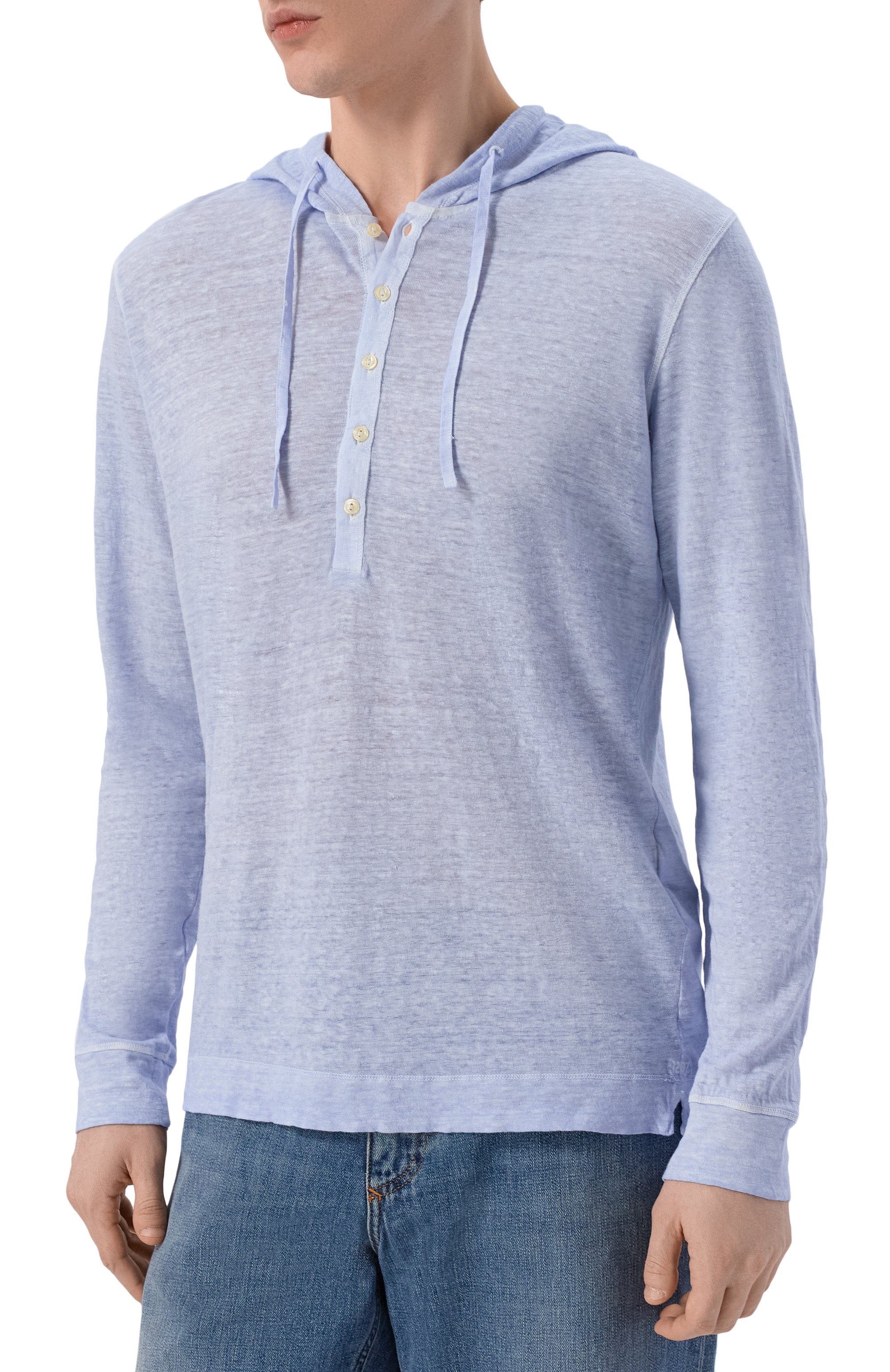 Льняной лонгслив-хенли 120% LINO, арт. 33ALIM7553/E908/S01, фото 3