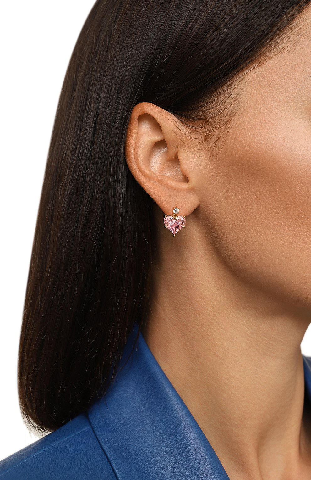 Серьги CRYSTAL HAZE розового цвета по цене 13500 руб., арт. BABY L0VE EARRINGS, фото 2 Серьги CRYSTAL HAZE, арт. BABY L0VE EARRINGS, фото 2