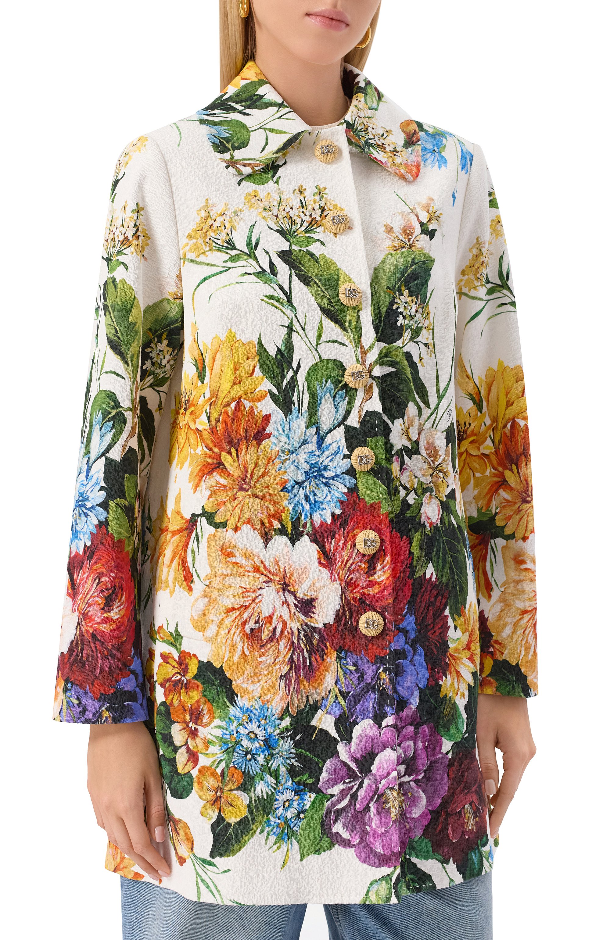 Пальто из хлопка и вискозы DOLCE & GABBANA, арт. F0W4ET/FSRQU, фото 3